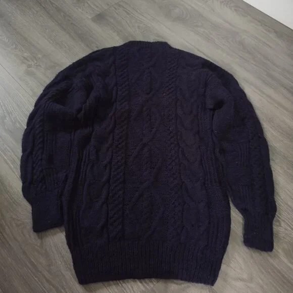 NWT Gamboa Alpaca Sweater for Men Hand Knitted Cabled Sweater - Picture 6 of 12